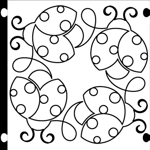 Lucky Ladybug Quilting Template